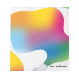 Seasonal Sprouting Rainbow Colors Teacher Notepad ノートパッド