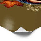 Seasonal Thanksgiving turkey gnome dinner ポスター (コーナー)