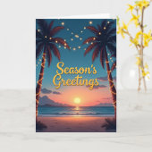 Seasonal Tropical Greetings Card カード (黄色い花)