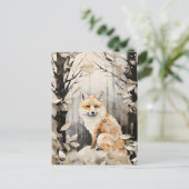 Seasonal Winter polar bear lovers  ポストカード (スタンド正面)