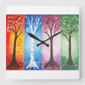 Seasons スクエア壁時計 (正面)