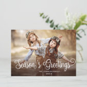 Season's モダン Greetings PHOTO Christmas Greeting シーズンカード (スタンド正面)