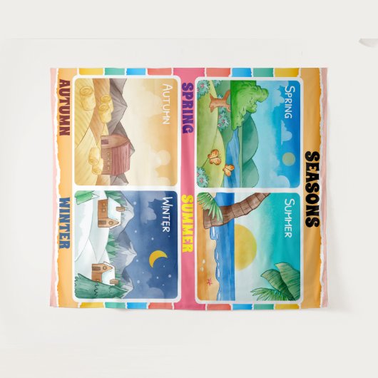 Seasons Educational 学's Classroom タペストリー (正面(横))