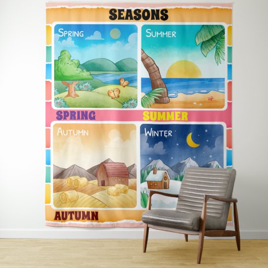 Seasons Educational 学's Classroom タペストリー (インサイチュ)