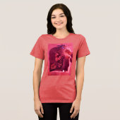 SEASON'S FRUITS /ぶどうと蝶 Pink トライブレンドTシャツ (正面全面)