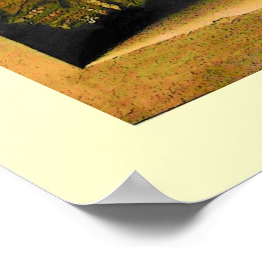 SEASON'S FRUITS -PROSPERITY yellow brown cream ポスター (角)