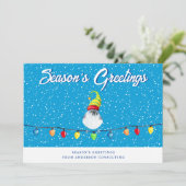 Season's Greetes Snowy Bird Business シーズンカード (スタンド正面)