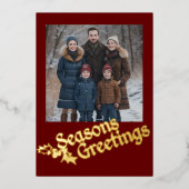 Season's Greeting and Your Photo 箔シーズンカード (正面)