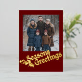 Season's Greeting and Your Photo 箔シーズンカード (立ち正面)