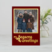 Season's Greeting and Your Photo 箔シーズンカード (立ち正面)