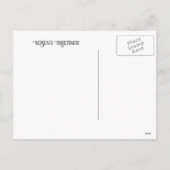 Seasons Greeting Christmas Wolf in Snow シーズンポストカード (裏面)