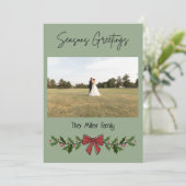 Seasons Greeting Garland and Mistletoe 招待状 (スタンド正面)