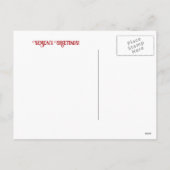 Seasons Greeting Holiday Deer Wreaths シーズンポストカード (裏面)