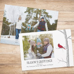Season's Greeting Winter Red（鳥）ショウジョウコウカンチョウ2枚 シーズンカード<br><div class="desc">（鳥）ショウジョウコウカンチョウ赤シンプル白い冬の樺の木の木に座って静かな冬の孤独。美しいモダンクリスマスフォトカード。このデザインは、森の中の冬の鳥の美しいを描く。このデザインでハッピーホリデーを過ごしモダンたい。このデザインは、クリスマス休暇の冬の赤い（鳥）ショウジョウコウカンチョウ、写真ファミリの写真2エレガント 2、シンプル樺の木ミニマリスト赤い（鳥）ショウジョウコウカンチョウ、季節のグリーティングフォトクリスマスカードモダン、自然の樺の木、樺の木の赤い鳥の木、冬のの木の枝、クリスマスの休日の写真グリーティングカード、植物林の森、素朴なのの木</div>