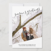 Season's Greetings写真パーソナライズされた Christmas シーズンカード (正面)