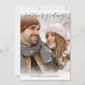 Season's Greetings写真パーソナライズされた Christmas シーズンカード (正面)