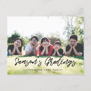 Season's Greetings家族のモダン写真 ポストカード