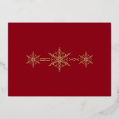 Season's Greetings家族の写真クリスマス 箔シーズンカード (裏面)