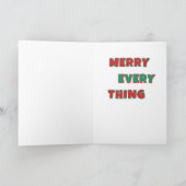 Season's Greetings折り畳みグリーティングカード カード (内部)