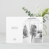 Season's Greetings白黒写真クリスマス シーズンカード (スタンド正面)