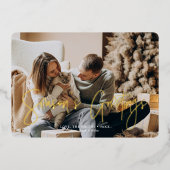 「Season's Greetings」の写真カスタムクリスマス 箔シーズンカード (正面)