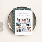 Season's Greetings エレガント 6 Photo Collage シーズンカード