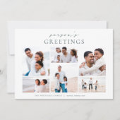 Season's Greetings エレガント 6 Photo Collage シーズンカード (正面)