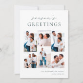 Season's Greetings エレガント 6 Photo Collage シーズンカード (正面)