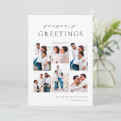 Season's Greetings エレガント 6 Photo Collage シーズンカード (スタンド正面)