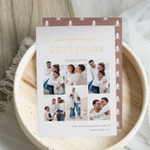 Season's Greetings エレガント 6 Photo Collage