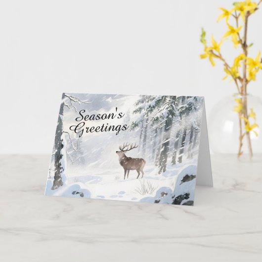 Season's Greetings カード (黄色い花)