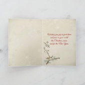 Season's Greetings 2025 Snow Globe With Barn シーズンカード (内部)