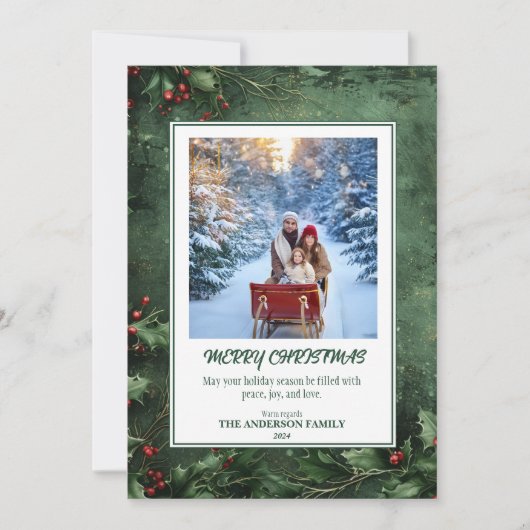 Season's Greetings: A Holly すてき Christmas シーズンカード (正面)