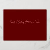 Season's Greetings and your Photo 箔シーズンカード (裏面)