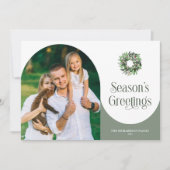 Season's Greetings Arched モダン Photo シーズンカード (正面)