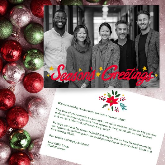 SEASONS GREETINGS Business CUSTOM PHOTO シーズンカード