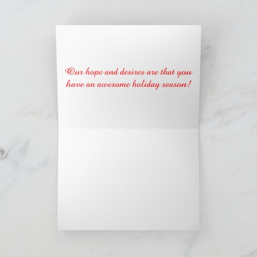 Season's Greetings Card シーズンカード (内部)