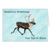Season's Greetings - Caribou （トナカイ） On Snow (正面横)