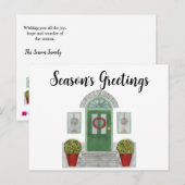 Season's Greetings Christmas homeはがき ポストカード (正面/裏面)