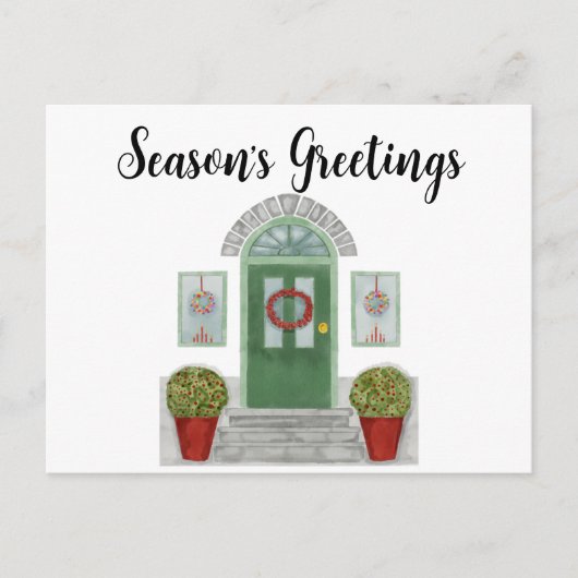 Season's Greetings Christmas homeはがき ポストカード (正面)