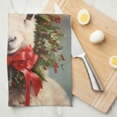 Season's Greetings Christmas Lamb Kitchen Towel キッチンタオル (四つ折り)