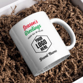 Season's Greetings Companyのロゴクリスマスプレゼント コーヒーマグカップ