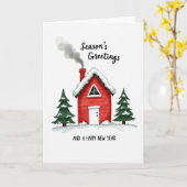 Seasons Greetings Cozy Home Card カード (黄色い花)