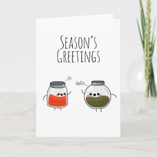 Seasons Greetings Cute Funny Christmas Card シーズンカード
