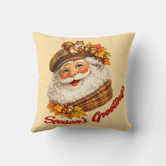 Season's Greetings - Fall Santa クッション (裏面)