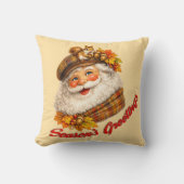 Season's Greetings - Fall Santa クッション (正面)