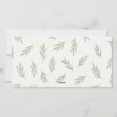 Season's Greetings Family エレガント Botanical Photo シーズンカード (裏面)