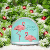 Seasons Greetings Flamingos Retro Christmas (クリスマス)