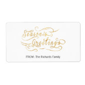 Seasons Greetings (GOLD) ラベル (正面)