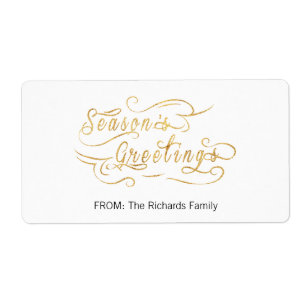 Seasons Greetings (GOLD) ラベル